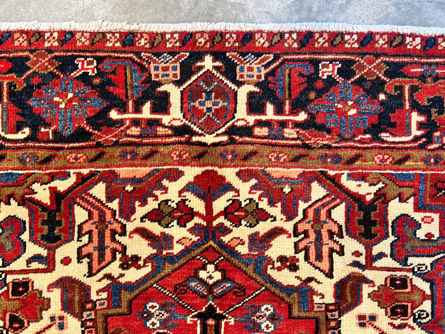 8'3"x11'4" Hand-Knotted 100% Wool Pile Herize Rug