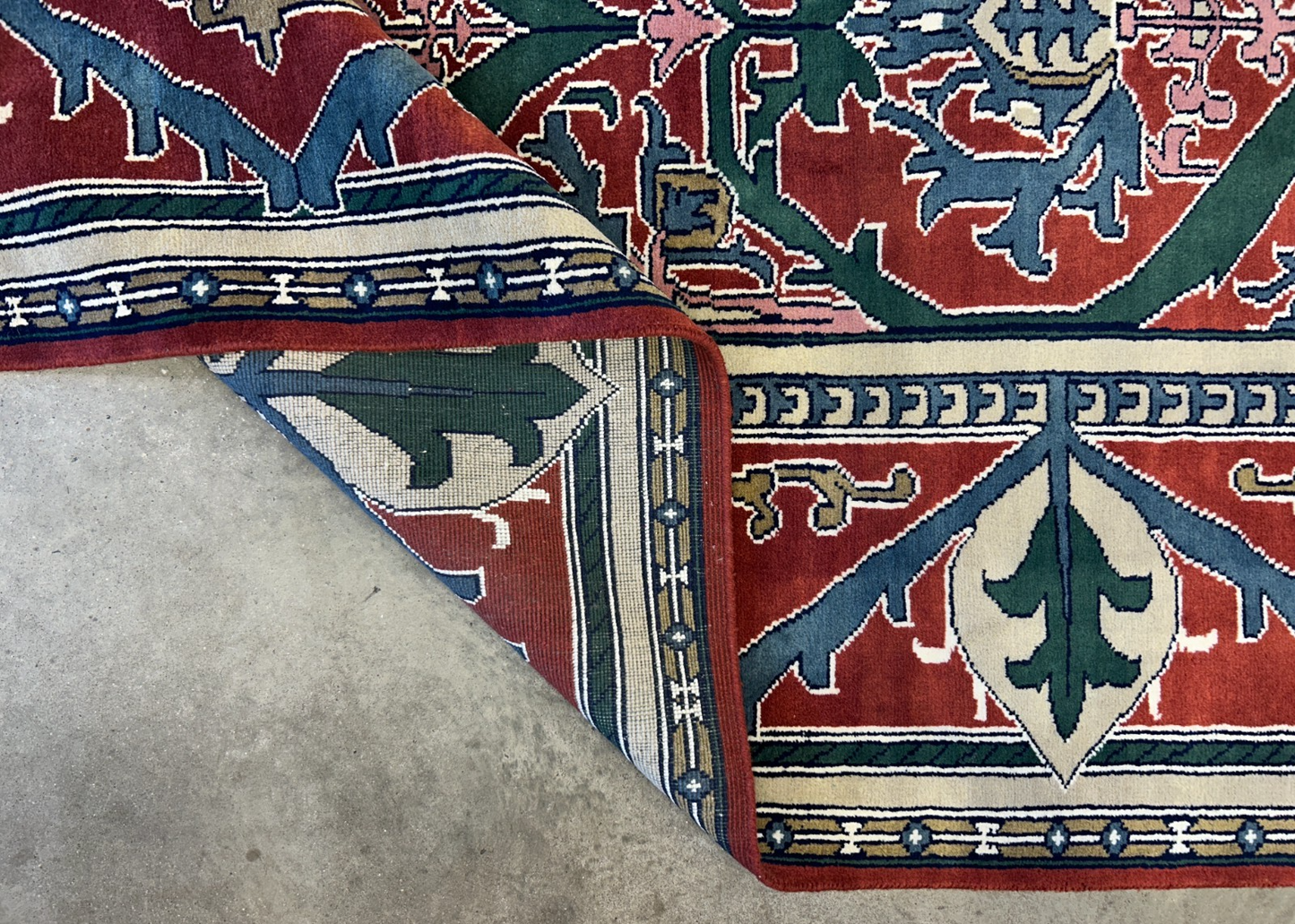 9'x12' Hand-Knotted 100%  Wool Pile All-Over Area Rug