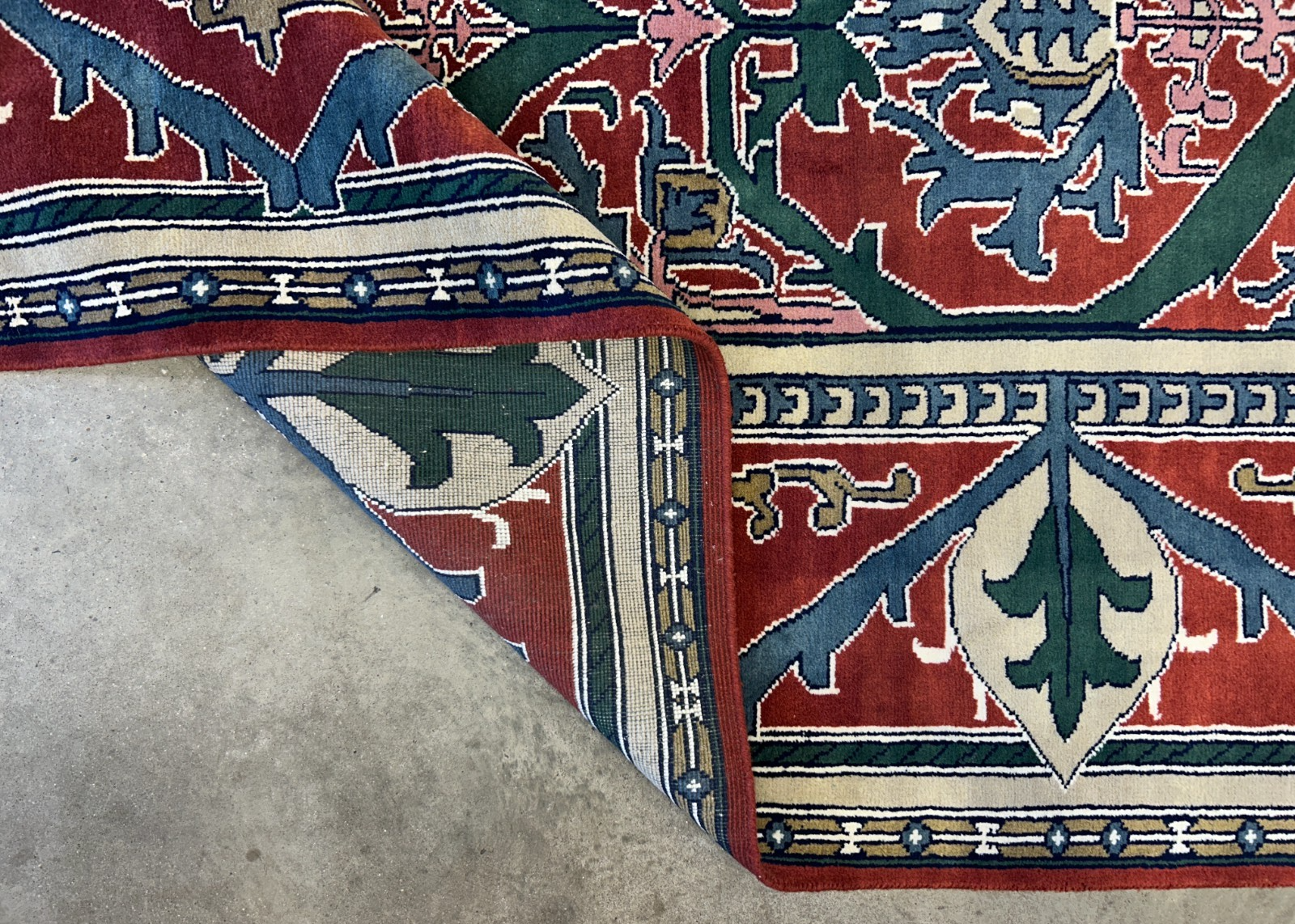 9'x12' Hand-Knotted 100%  Wool Pile All-Over Area Rug