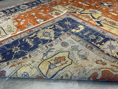 9'x12' Hand-Knotted 100%  Wool Pile IndoSerapi Rug