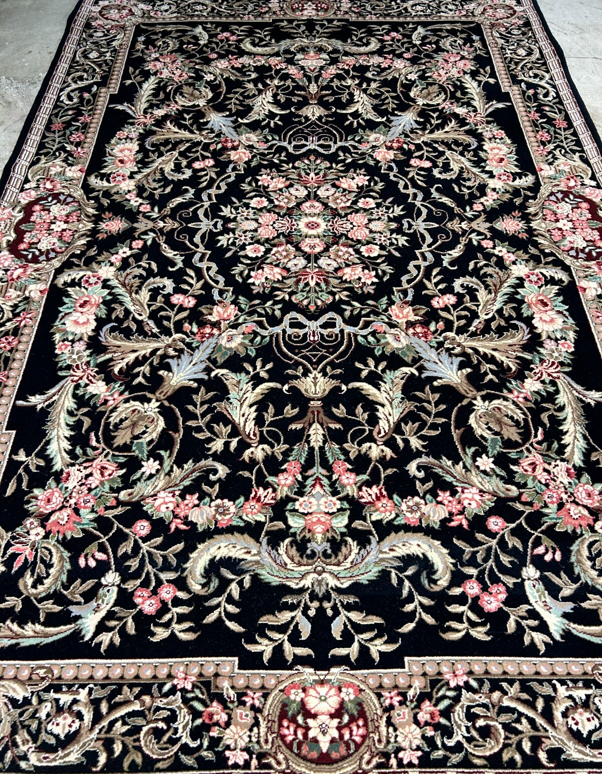 5'6"x8'6'' Hand-Knotted 100% Wool Pile Sino-Persiane Area Rug - Area Carpet