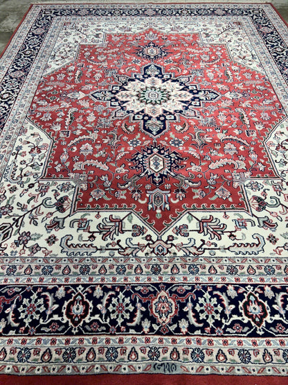 9' x 12' Hand-Knotted 100% Wool Carpet - Herize Design Area Rug