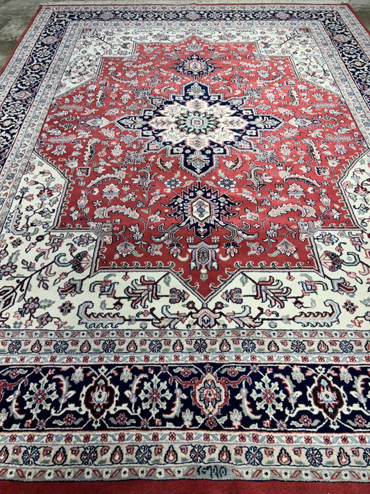 9' x 12' Hand-Knotted 100% Wool Carpet - Herize Design Area Rug