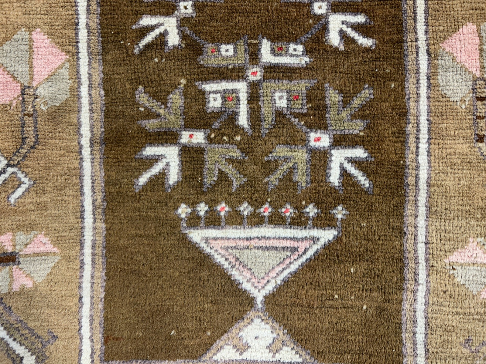 3'5"x5'3" Hand-Knotted 100% Wool Pile Kazak Area Rug - Carpet