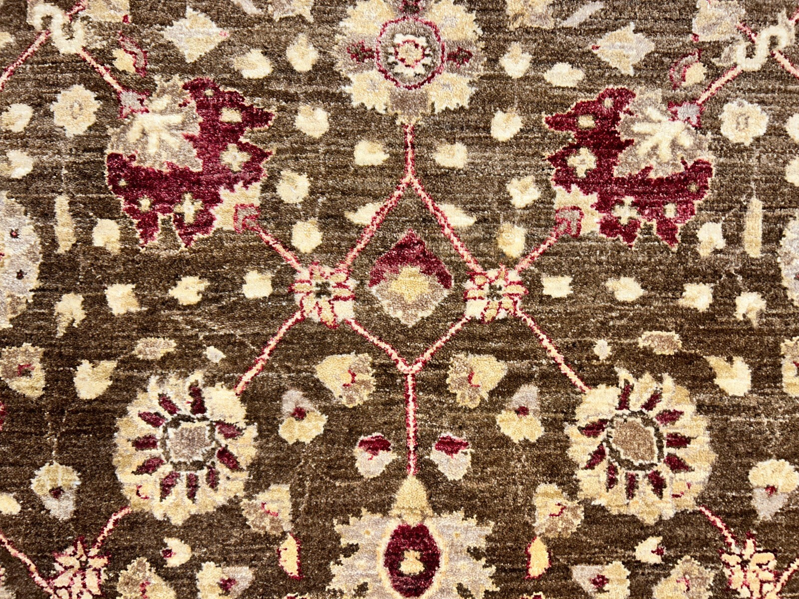 9'3"x12' Hand-Knotted 100% Wool Pile Agra Design Carpet - Area Rug