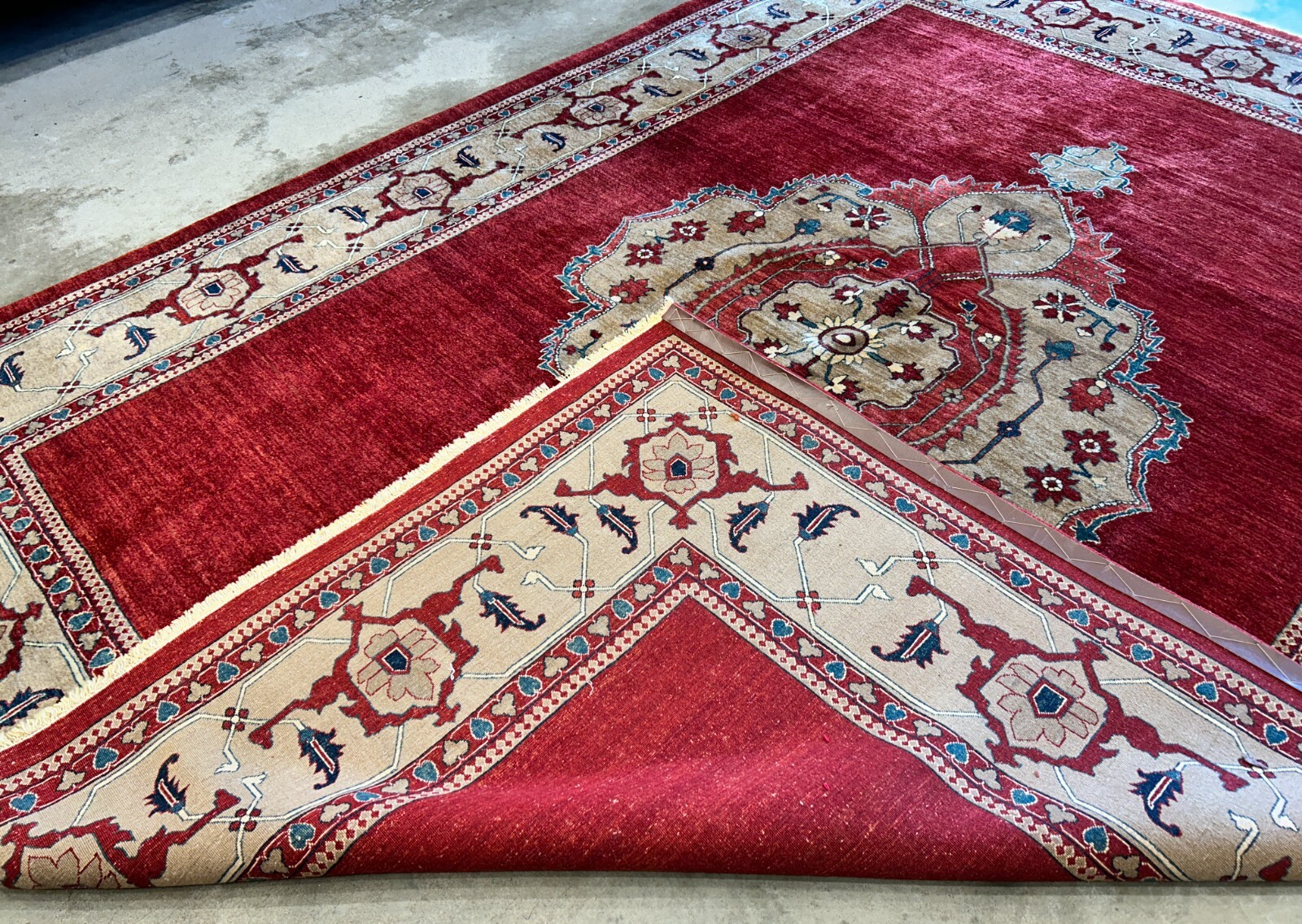 8'10"x11'8" Hand-Knotted 100% Wool Pile Tabrize Rug
