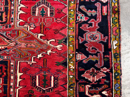 8'3" x 10'6'' Hand-Knotted 100% Wool Pile Herize Area Rug - Carpet