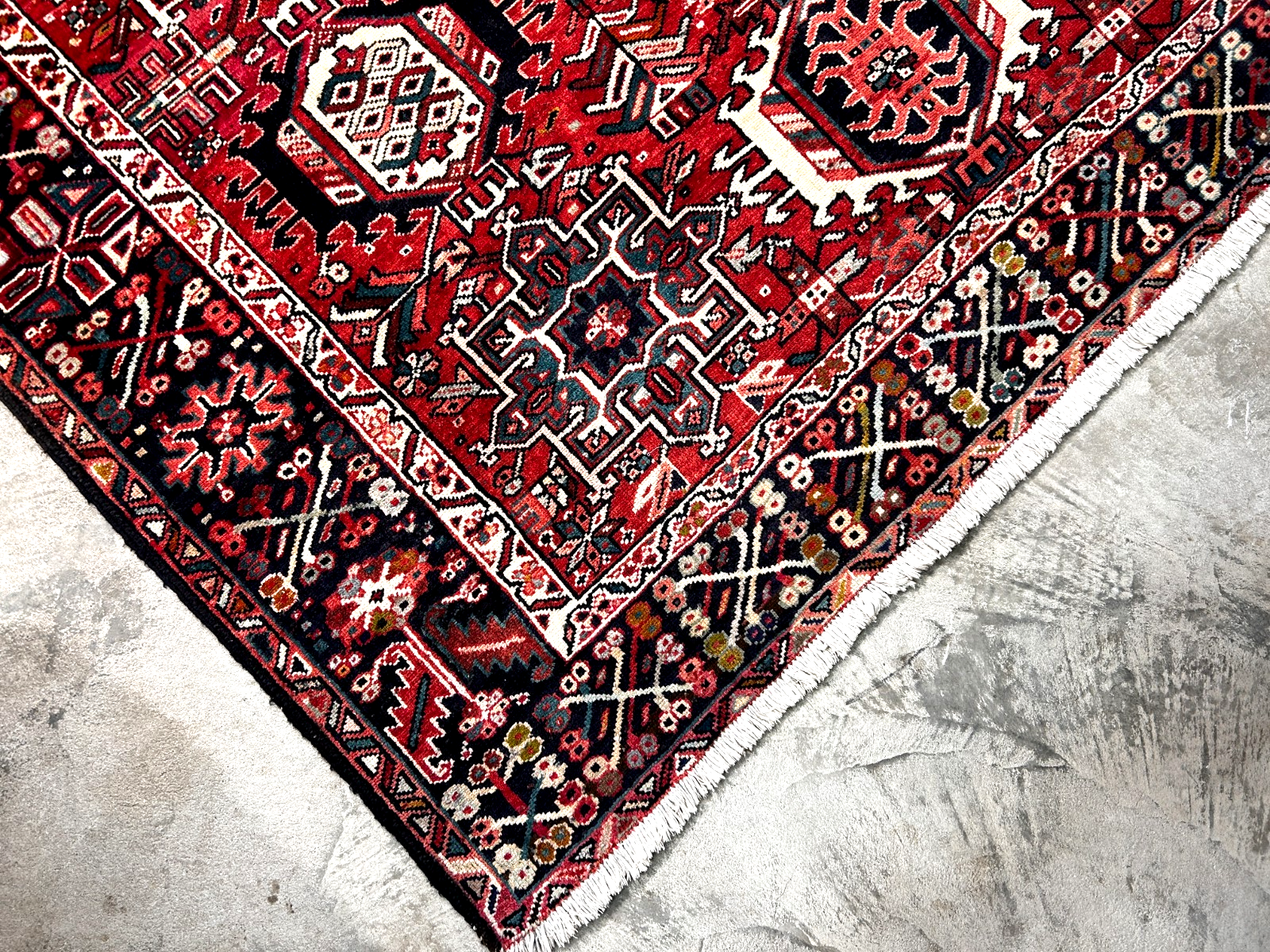 7'8" x 12' Hand-Knotted 100% Wool Pile Karaja  Area Rug - Carpet