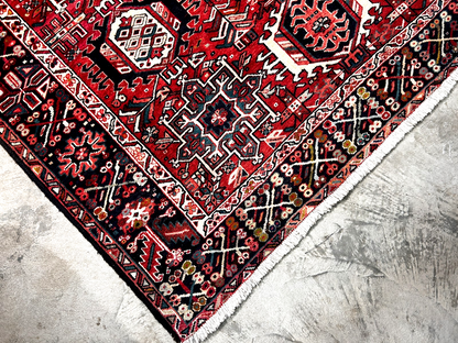 7'8" x 12' Hand-Knotted 100% Wool Pile Karaja  Area Rug - Carpet