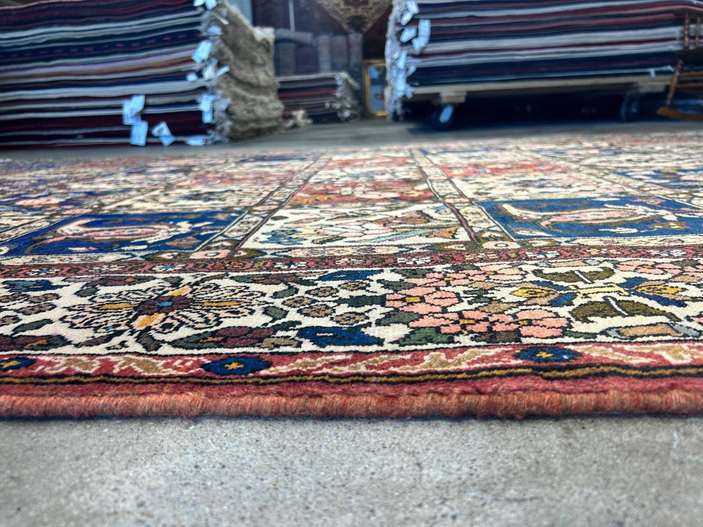 6'6"x10'0" Hand-Knotted 100% Lamb Wool Bakhtiarie Carpet - Area Rug