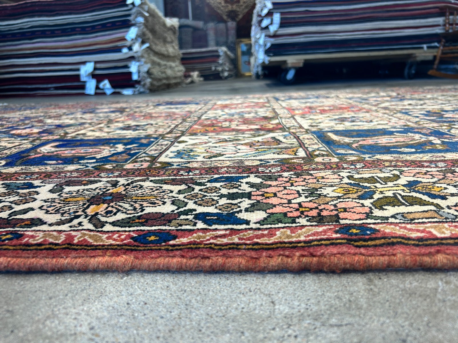 6'6"x10'0" Hand-Knotted 100% Lamb Wool Bakhtiarie Carpet - Area Rug