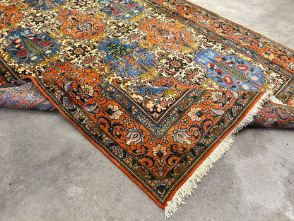 6'7"x10'5" Hand-Knotted 100% Lamb Wool Bakhtiarie Carpet - Area Rug
