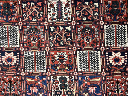 7'0"x9'9" Hand-Knotted 100% Lamb Wool Bakhtiarie Carpet - Area Rug