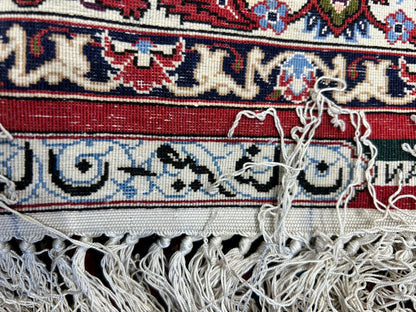 6'6"x10'2" Extra-Fine Hand-Knotted Wool & Silk  Isfahane Seirafian Rug - Signed