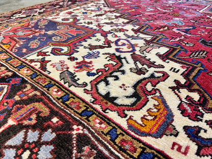 8'3"x11'5" Hand-Knotted 100% Wool Pile Herize Rug