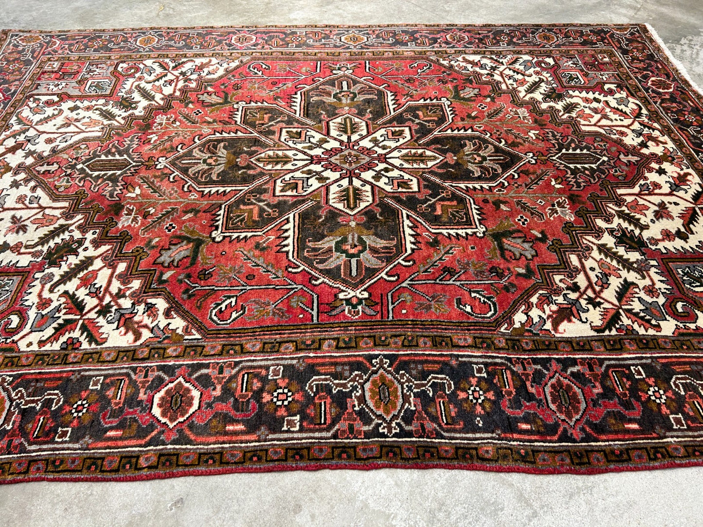 6'7"x9'5" Hand-Knotted 100% Wool Herize Carpet - Area Rug