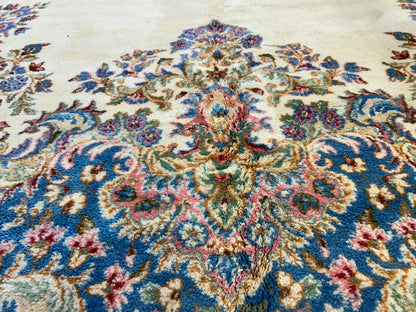 10'11"x14'9" Hand-Knotted 100% Wool Pile Kermane Area Rug - Carpet