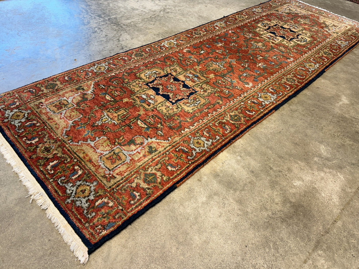 2'7"x7'10" Hand-Knotted 100% Wool Pile Runner Rug - Carpet