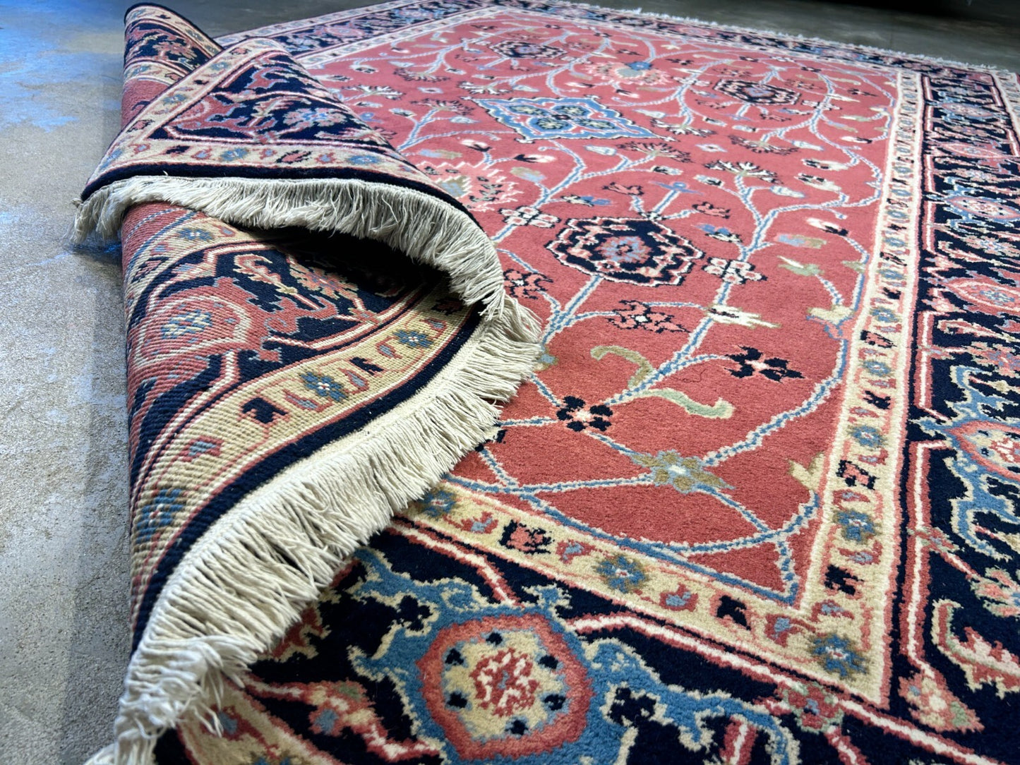 6'x9' Hand-Knotted 100% Wool Pile Indo-Serapi Carpet - Area Rug