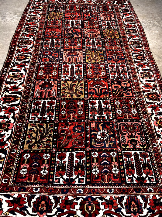 5'4" x 10'4"  Hand-Knotted 100% Wool Pile Bakhtiarie Area Rug