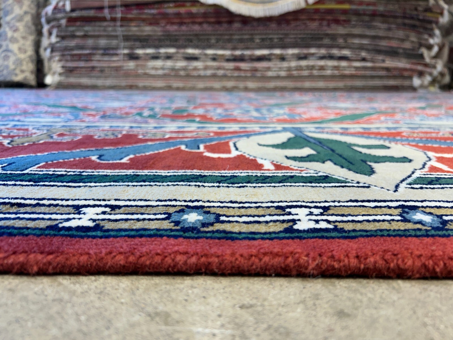 9'x12' Hand-Knotted 100%  Wool Pile All-Over Area Rug