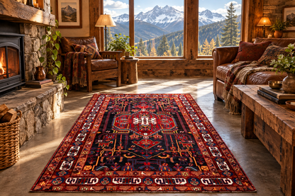 Hand-Knotted Persian Nahavand Rug - 5'5"x10'4"