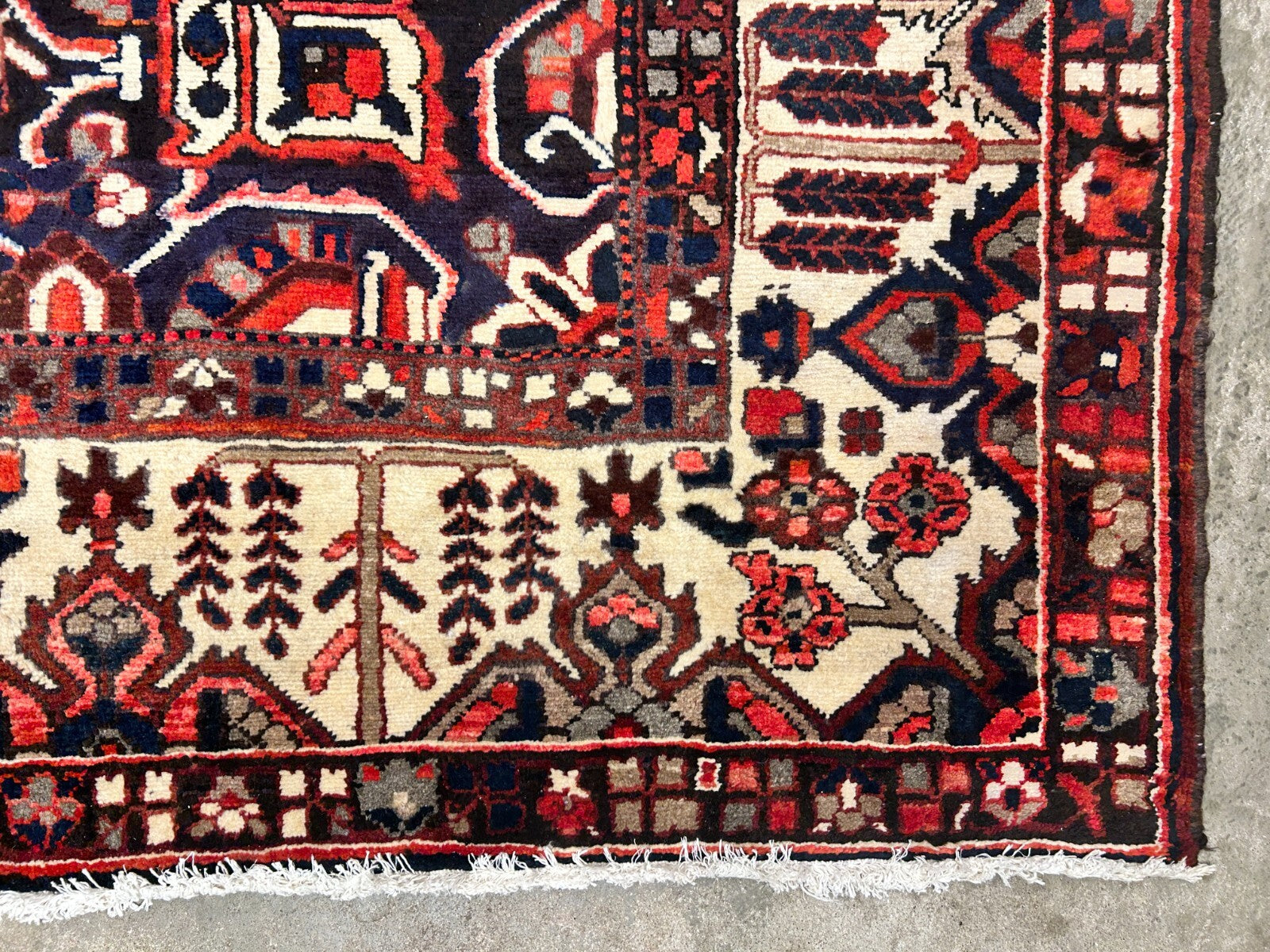 10'3"x12'2" Hand-Knotted 100% Wool Pile Bakhtiarie Rug