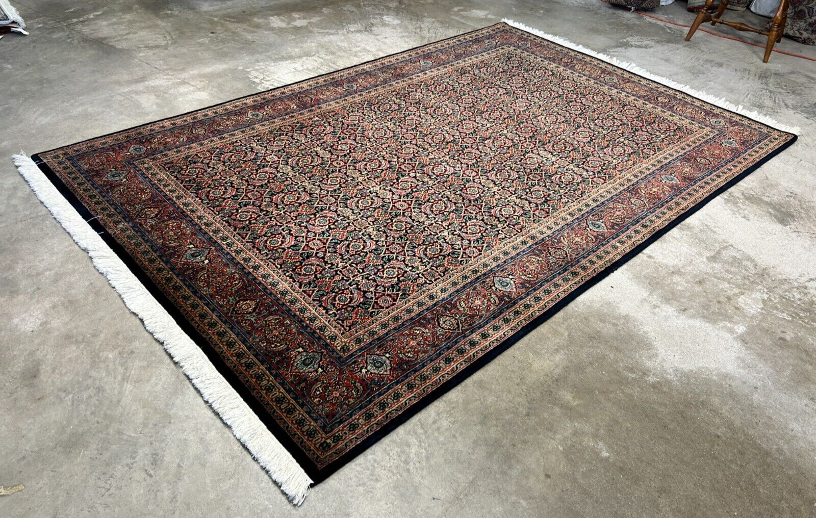6'x9'2" Hand-Knotted 100% Wool Pile Herati Carpet - Area Rug