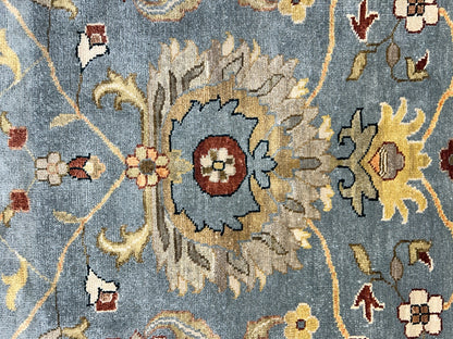 9'x12' Hand-Knotted 100% Wool Pile Mahal Design Carpet - Area Rug