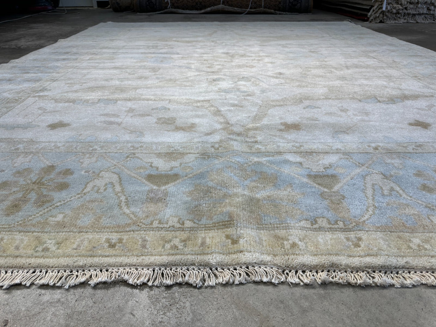 8'x10' Hand-Knotted 100% Lamb Wool Oushak Carpet - Area Rug