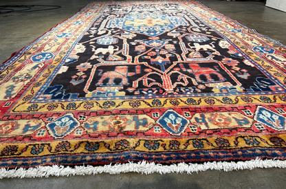 5'4" x 10'5" Hand-Knotted 100% Wool Pile Nahavande Area Rug