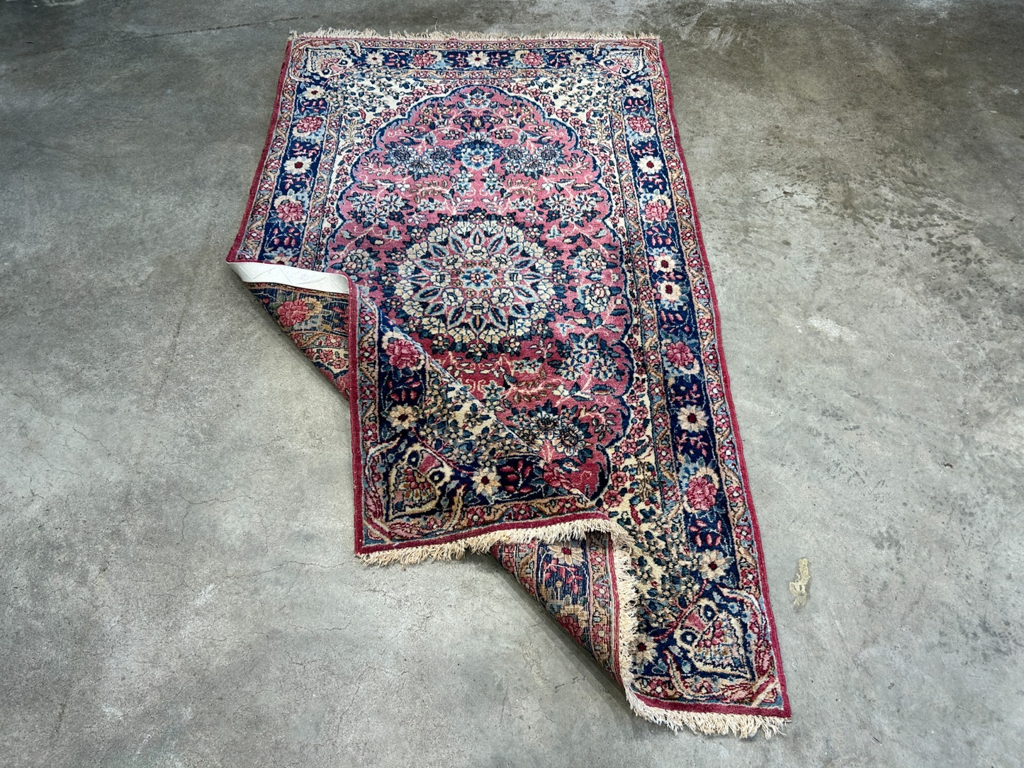 3'x5'1" Antique Hand-Knotted 100% Wool Pile Ravare Kermane Rug