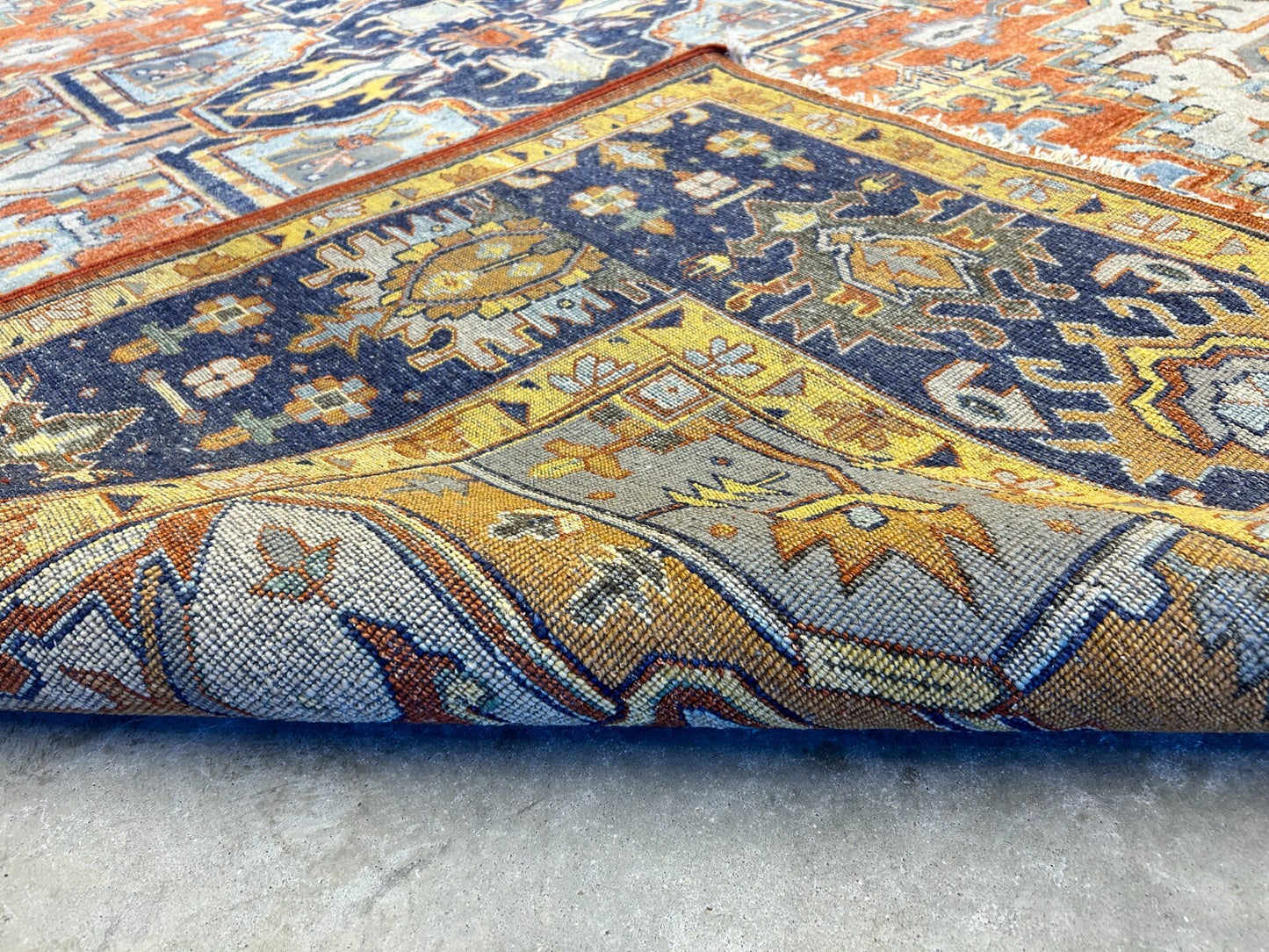 9'x12' Hand-Knotted 100% Lamb Wool  Serapie Design Carpet - Area Rug