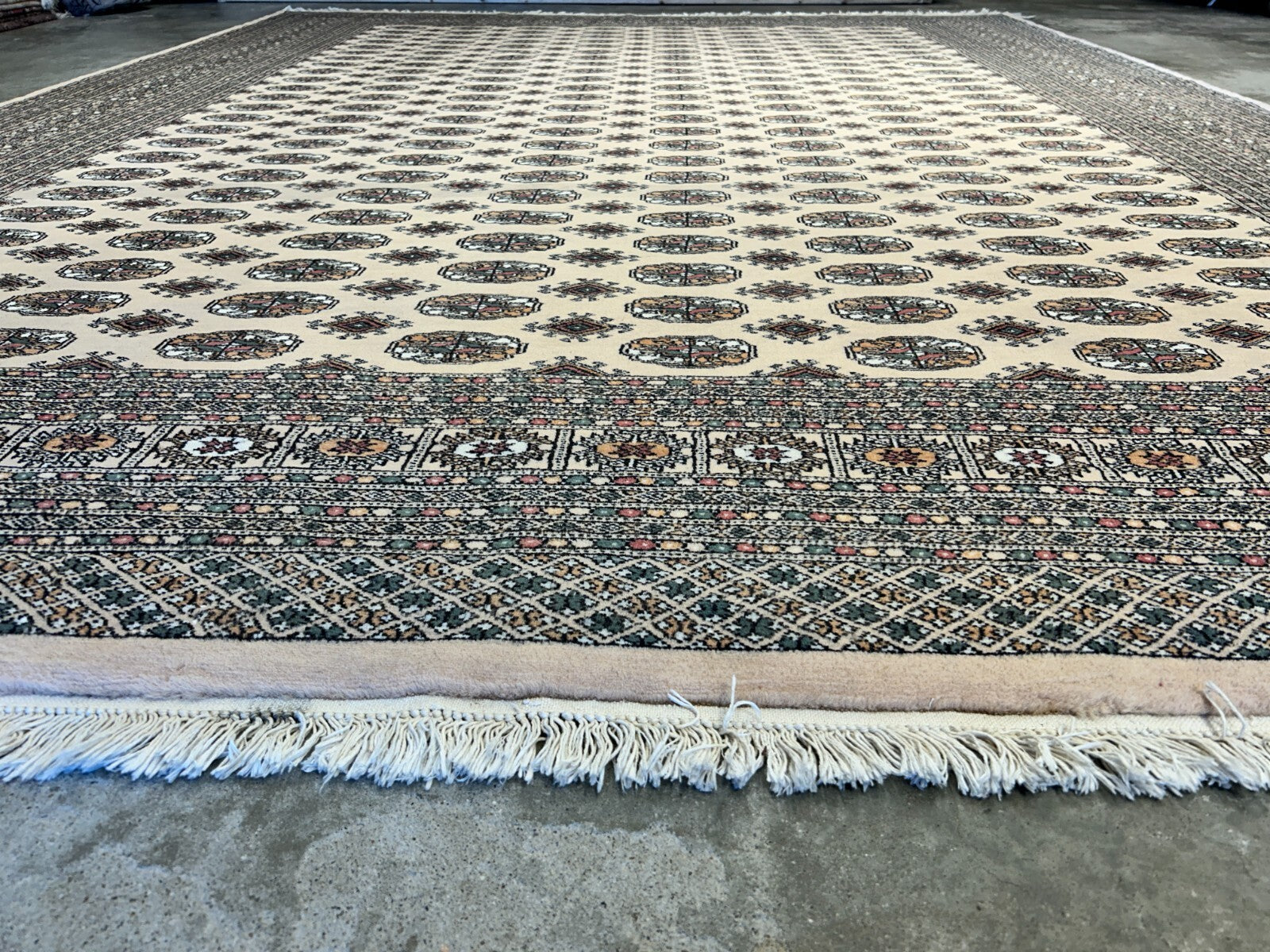 9'3"x12'6" Hand-Knotted 100% Wool Pile Bokhara Rug
