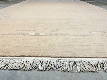 6'6"x9'11" Hand-Knotted 100% Wool Pile Indo-Nepali Carpet - Area Rug