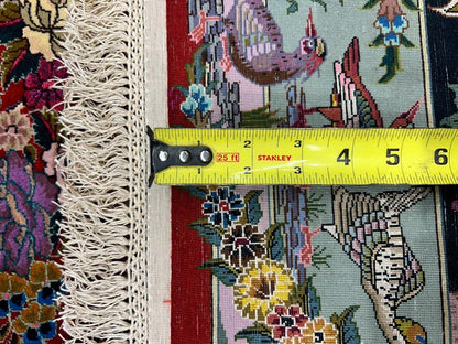 Collector Item - 10'9"x14'8" Hand-Knotted Wool & Silk Tabrize Area Rug