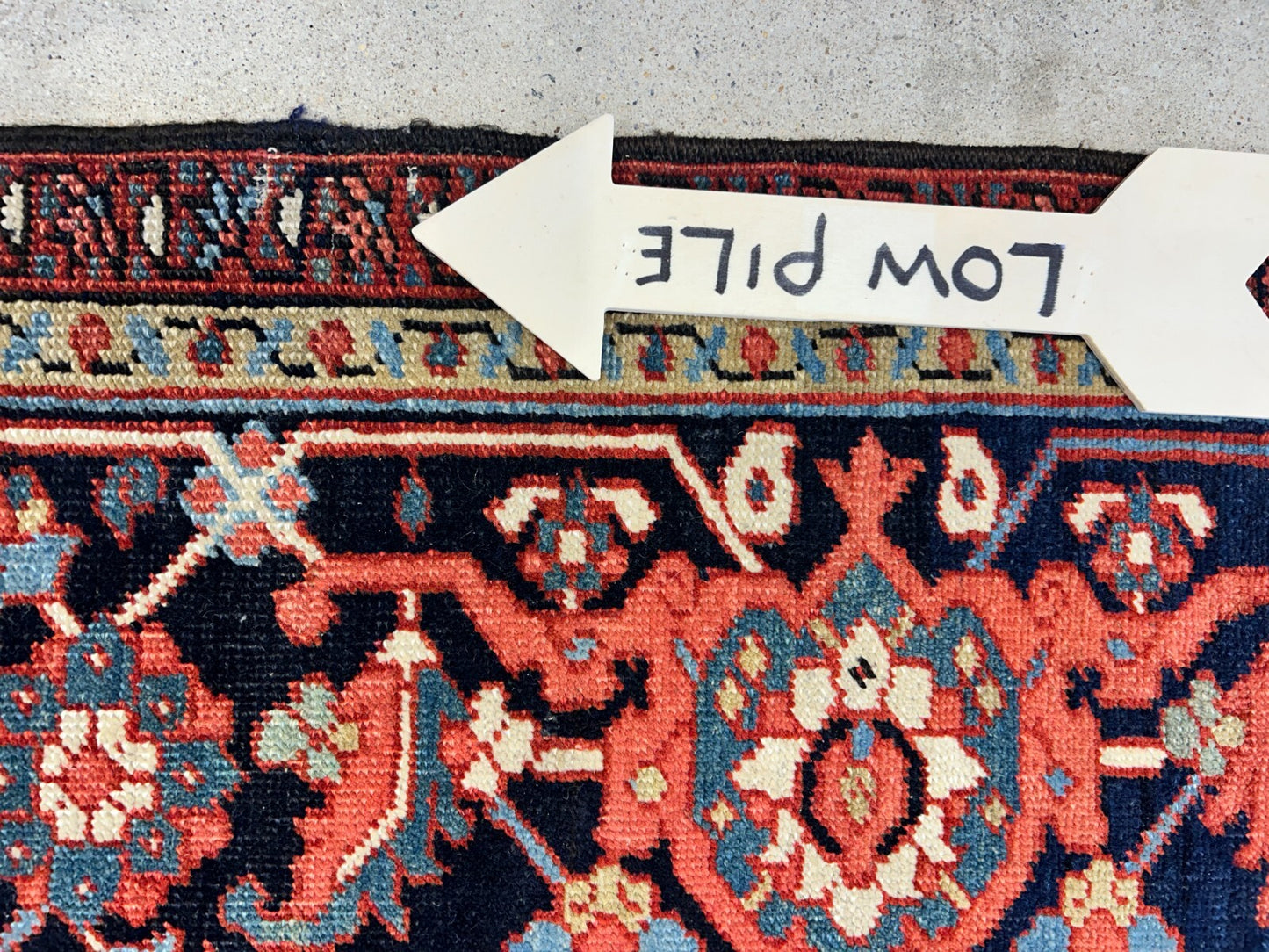 Collector Item - 9'x11'6" Hand-Knotted 100% Wool Pile Serapie Carpet - Area Rug