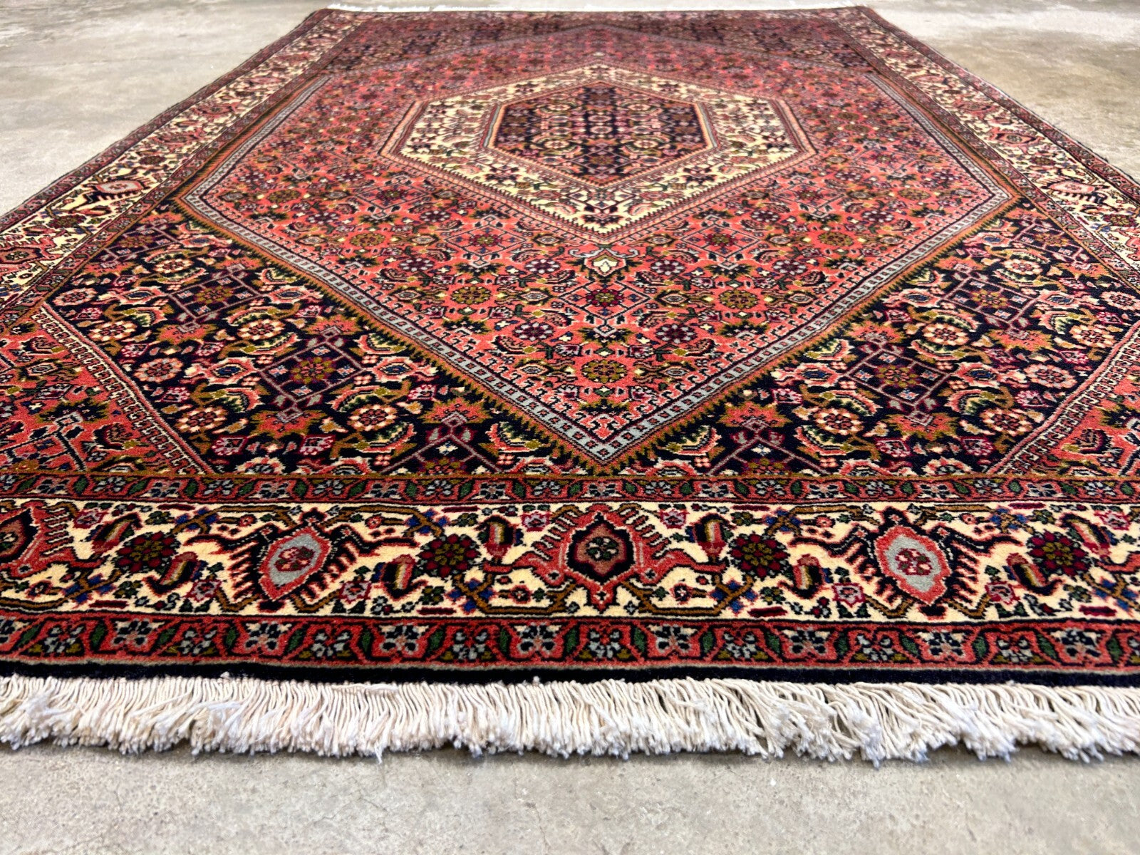 3'8"x5'7" Hand-Knotted 100% Wool Bidjare Carpet - Area Rug