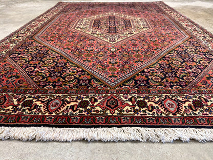 3'8"x5'7" Hand-Knotted 100% Wool Bidjare Carpet - Area Rug