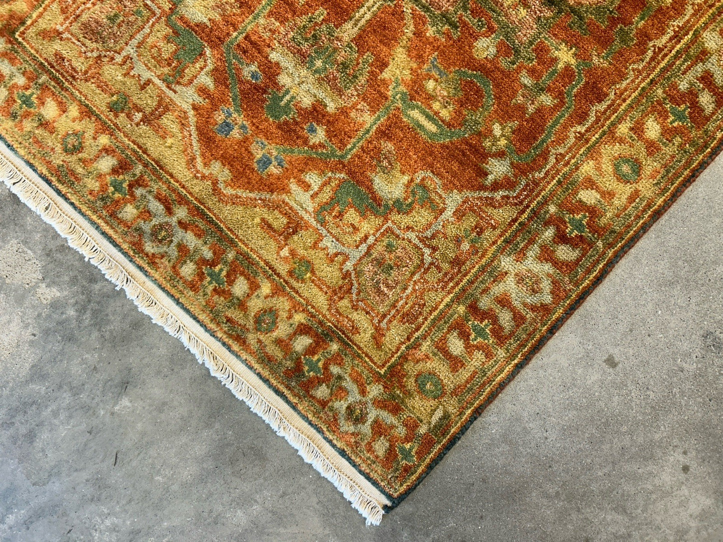 3’x5’ Hand-Knotted 100% Wool Indoserapi Area Rug - Carpet