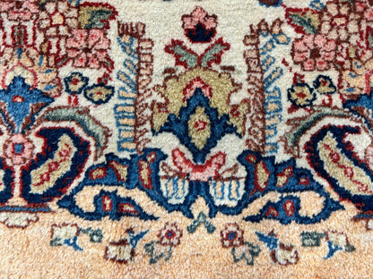 7'x11'10" Antique Hand-Knotted Wool Oriental Kermane Rug - Area Carpet