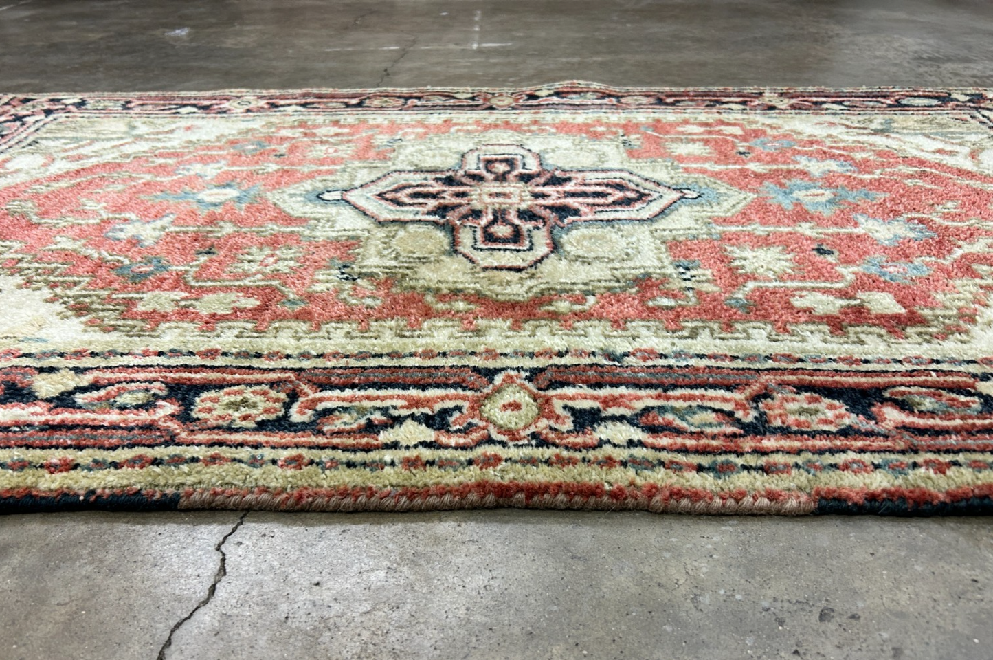 3'x5' Hand-Knotted 100% Wool Pile IndoSerapi Rug