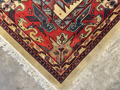 10'2"x13'11" Hand-Knotted 100% Wool Pile IndoHeriz Rug