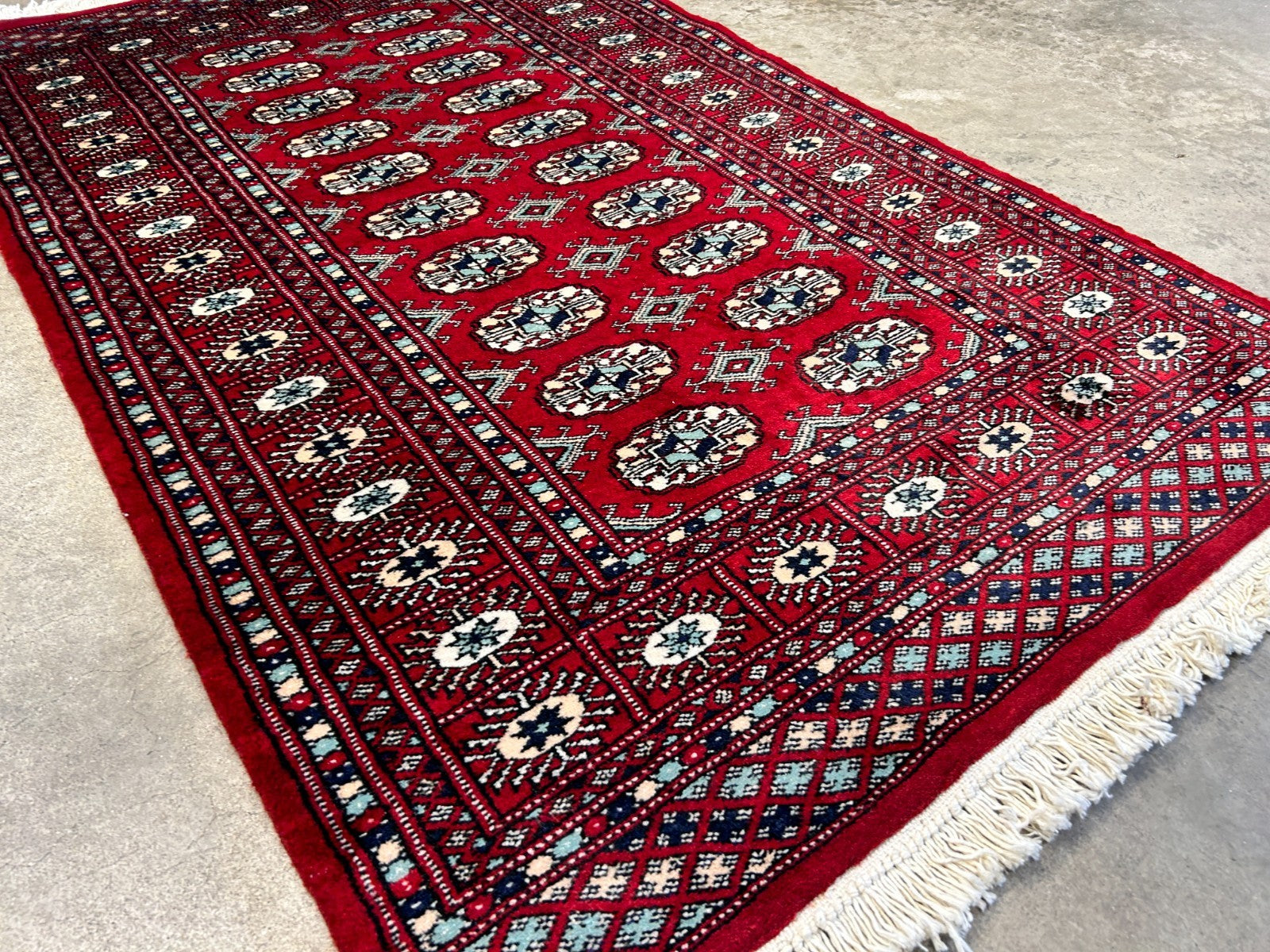3'x5' Hand-Knotted 100% Wool Pile Bokhara Rug