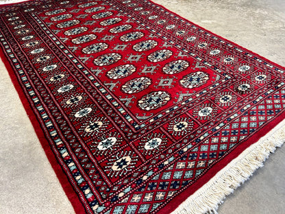 3'x5' Hand-Knotted 100% Wool Pile Bokhara Rug