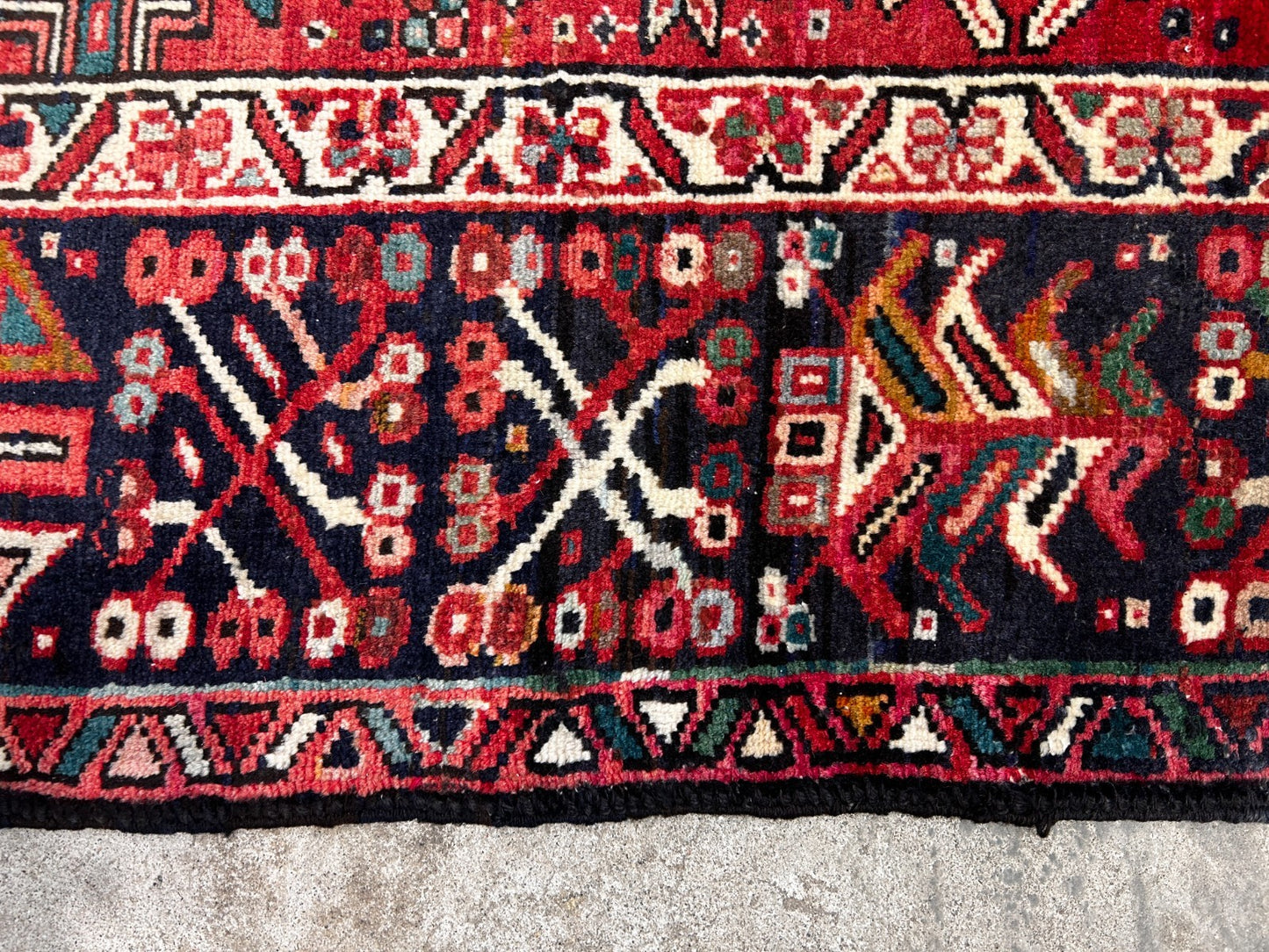 7'8" x 12' Hand-Knotted 100% Wool Pile Karaja  Area Rug - Carpet