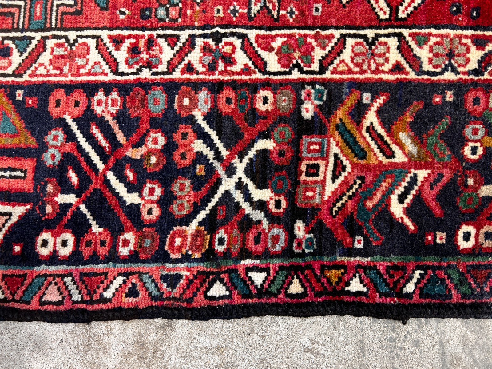 7'8" x 12' Hand-Knotted 100% Wool Pile Karaja  Area Rug - Carpet