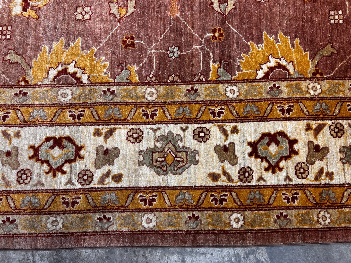 8'6"x11'11" Hand-Knotted 100% Wool Pile Pakistani Area Rug