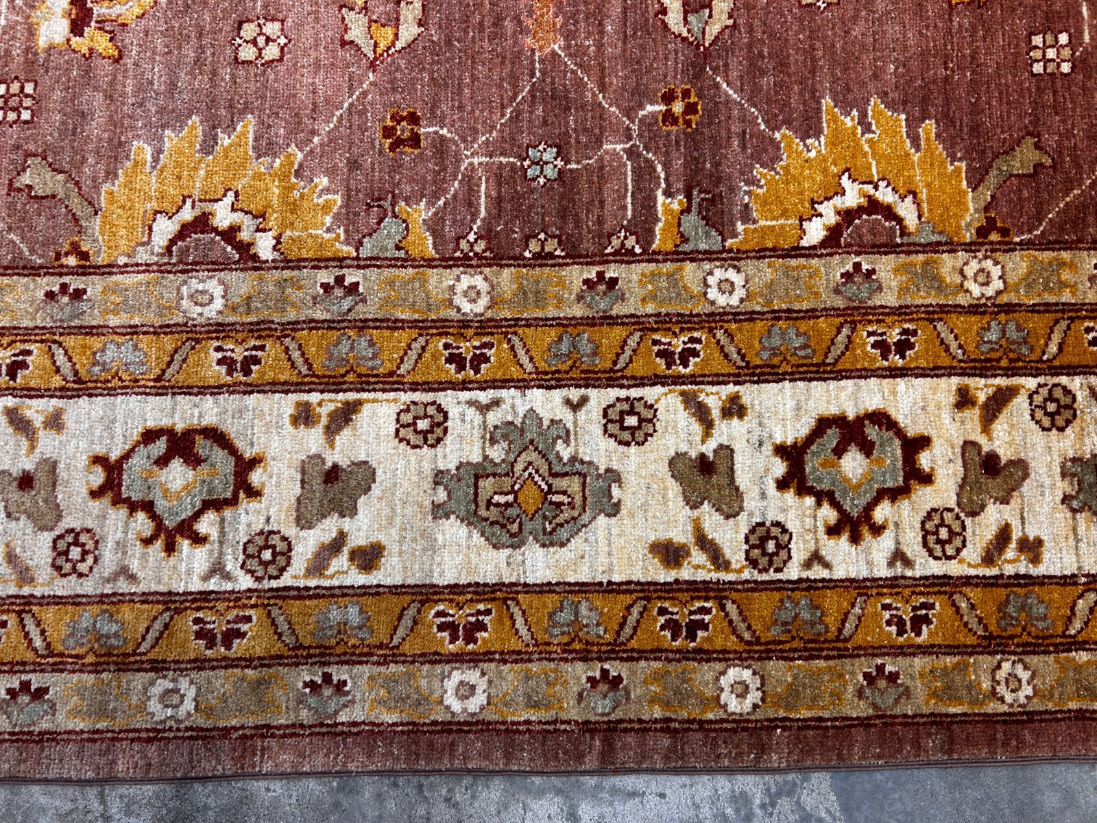 8'6"x11'11" Hand-Knotted 100% Wool Pile Pakistani Area Rug