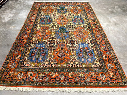 6'7"x10'5" Hand-Knotted 100% Lamb Wool Bakhtiarie Carpet - Area Rug